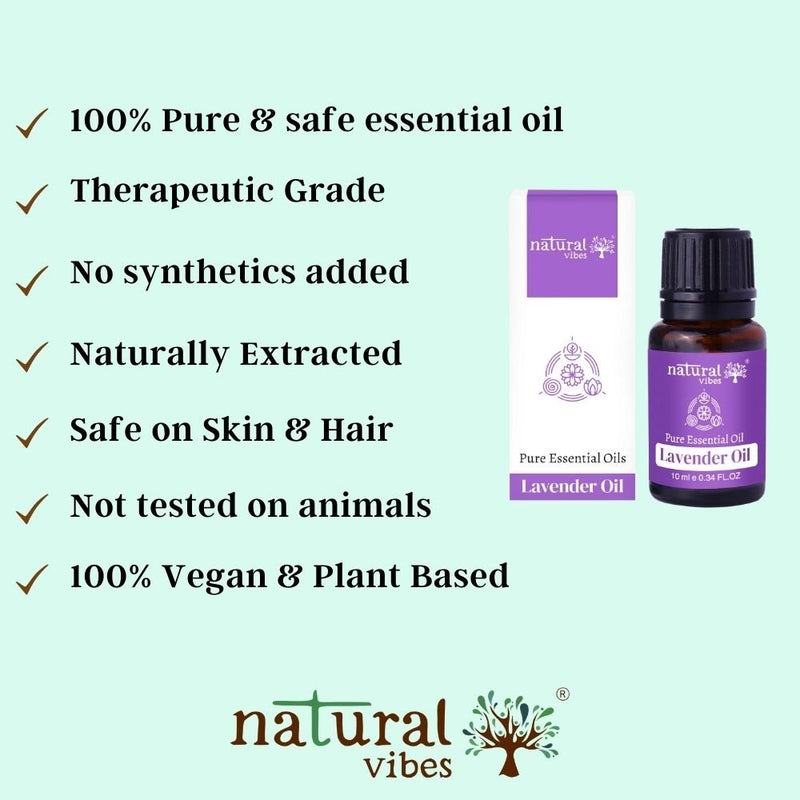 Buy Lavender Pure Essential Oil for Sleep, Stress Relief, Acne & Hair Fall | 10 ml | Shop Verified Sustainable Essential Oils on Brown Living™