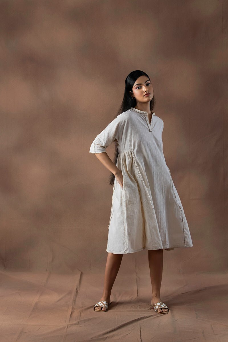 Buy Nazaah Organic Cotton Flared Dress | Shop Verified Sustainable Products on Brown Living