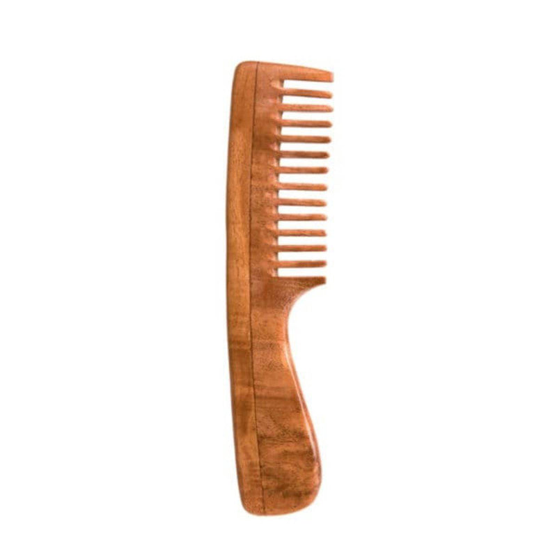 Buy Neem Wood Comb - 1 Fine Tooth & 1 Wide Tooth | Shop Verified Sustainable Hair Comb on Brown Living™