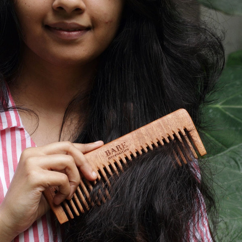 Buy Neem Wood Comb (Pack of 2) | Shop Verified Sustainable Hair Comb on Brown Living™