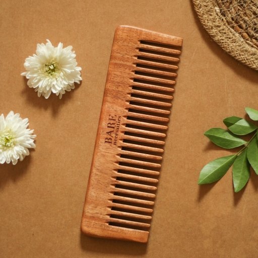 Buy Neem Wood Comb (Pack of 2) | Shop Verified Sustainable Hair Comb on Brown Living™