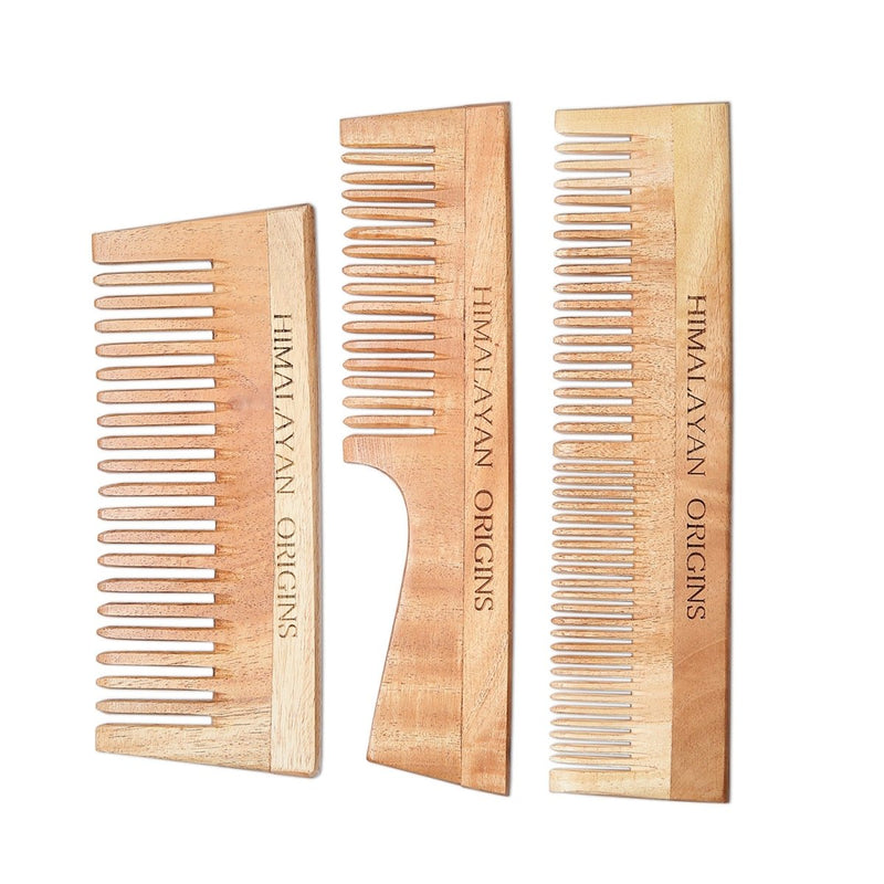 Buy Neem Wood Comb ( Pack of 3 ) | Shop Verified Sustainable Hair Comb on Brown Living™