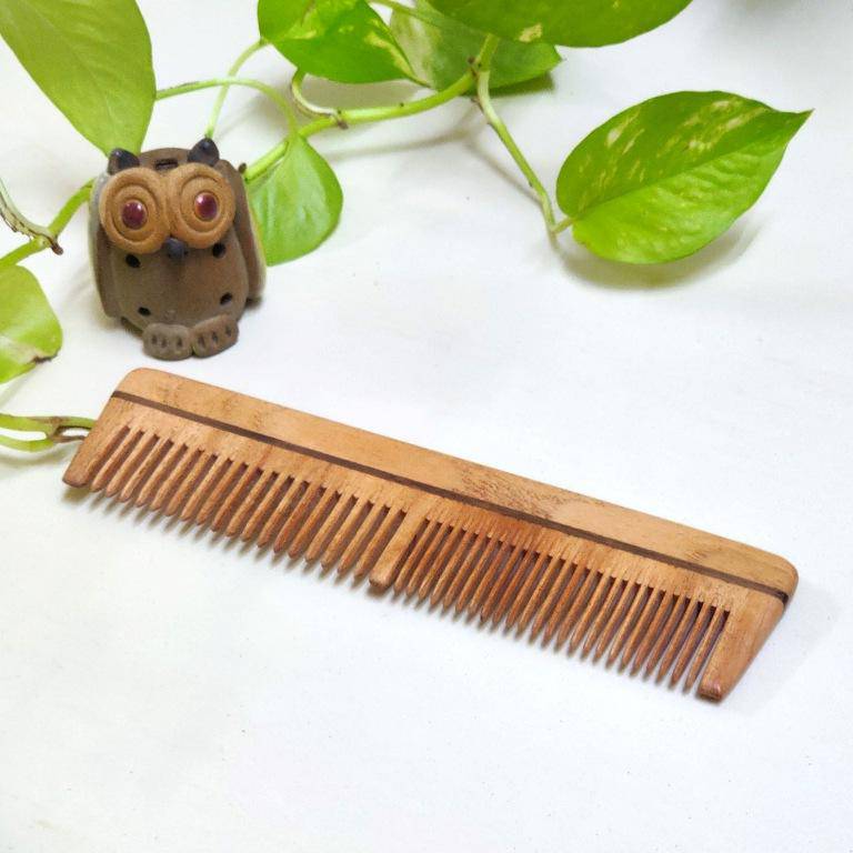 Buy Neem Wood Comb - Set of 4 | Shop Verified Sustainable Hair Comb on Brown Living™