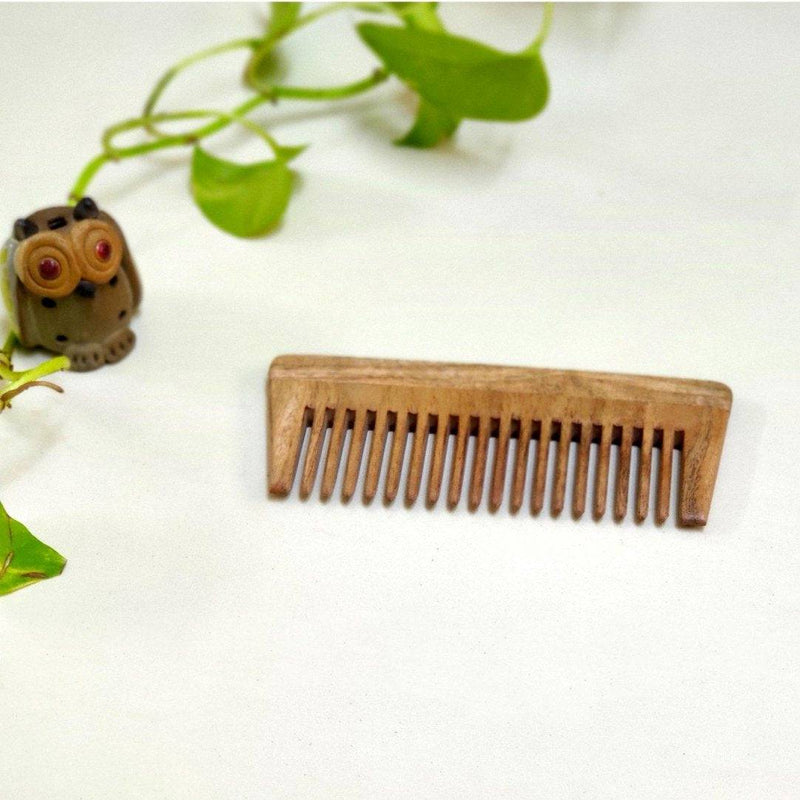 Buy Neem Wood Comb - Set of 4 | Shop Verified Sustainable Hair Comb on Brown Living™