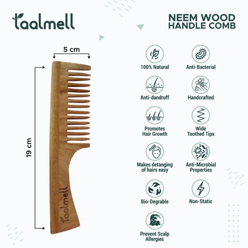 Buy Neem wood Combs Pack | Dual tooth comb, Handle comb, Detangle comb | All about Hair Care | 3 in one | Shop Verified Sustainable Hair Comb on Brown Living™