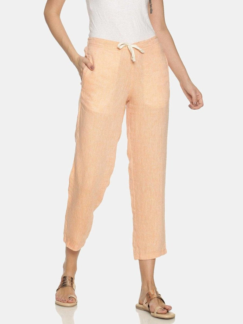 Buy Neon Saffron Colour Solid Lounge Pants For Women | Shop Verified Sustainable Womens Pants on Brown Living™