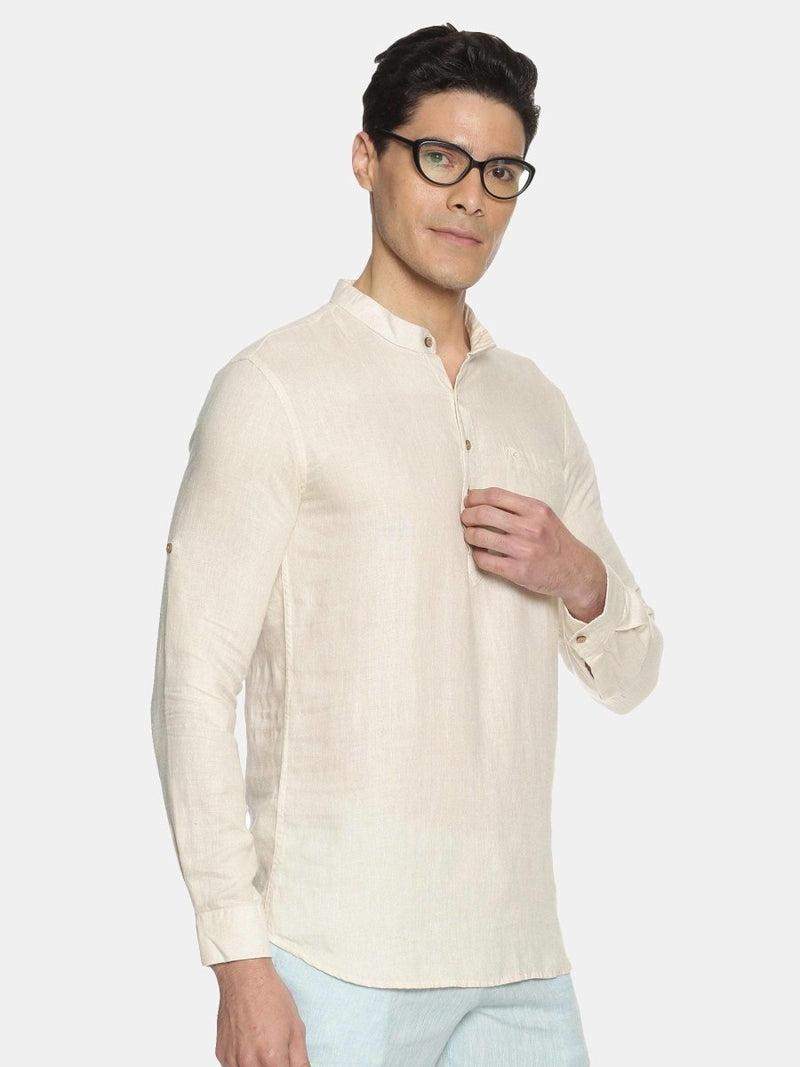 Buy Off White Colour Hemp Short Kurta | Shop Verified Sustainable Mens Kurta on Brown Living™