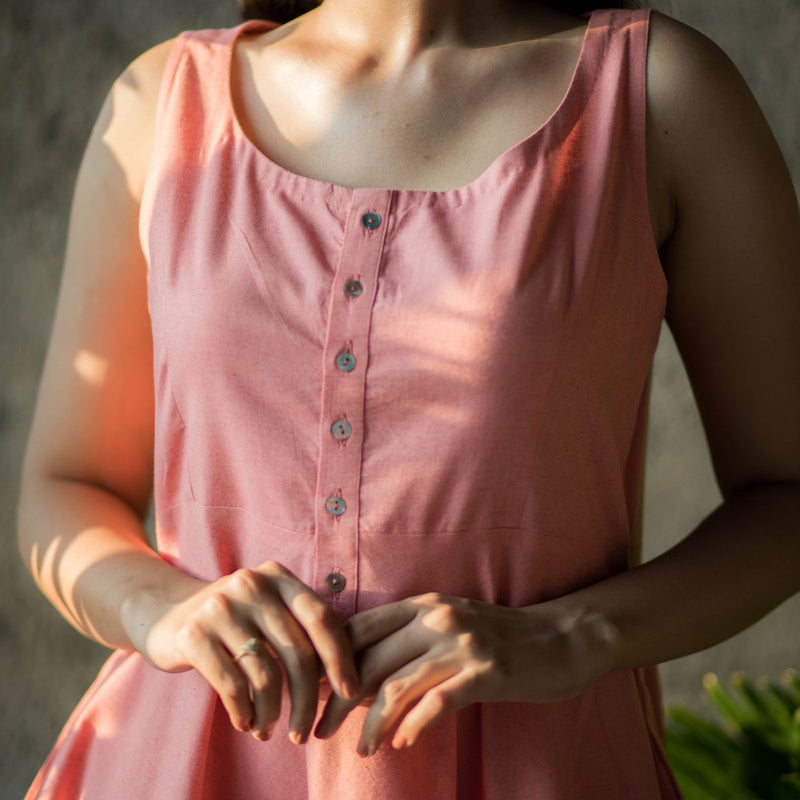 Buy Old Peony Organic Cotton Skater Dress | Shop Verified Sustainable Products on Brown Living