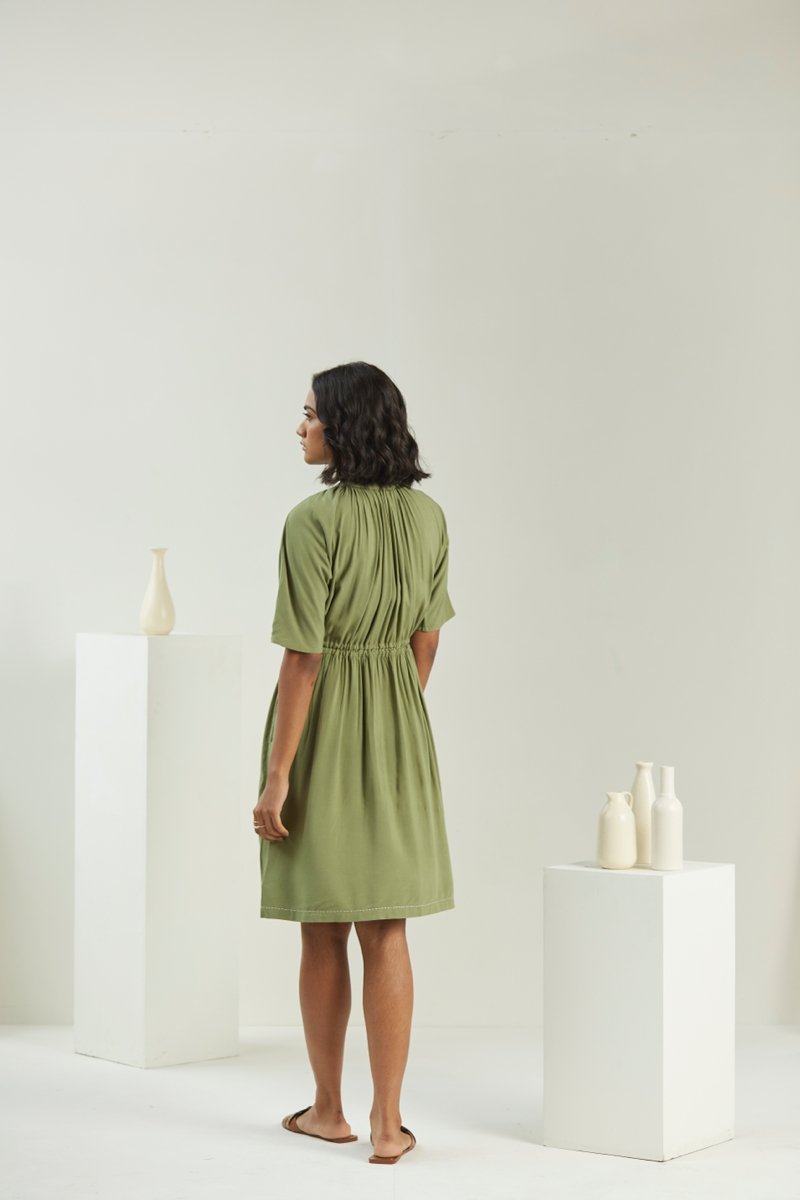 Buy Olive Green Dress | Womens Dress | Shop Verified Sustainable Womens Dress on Brown Living™