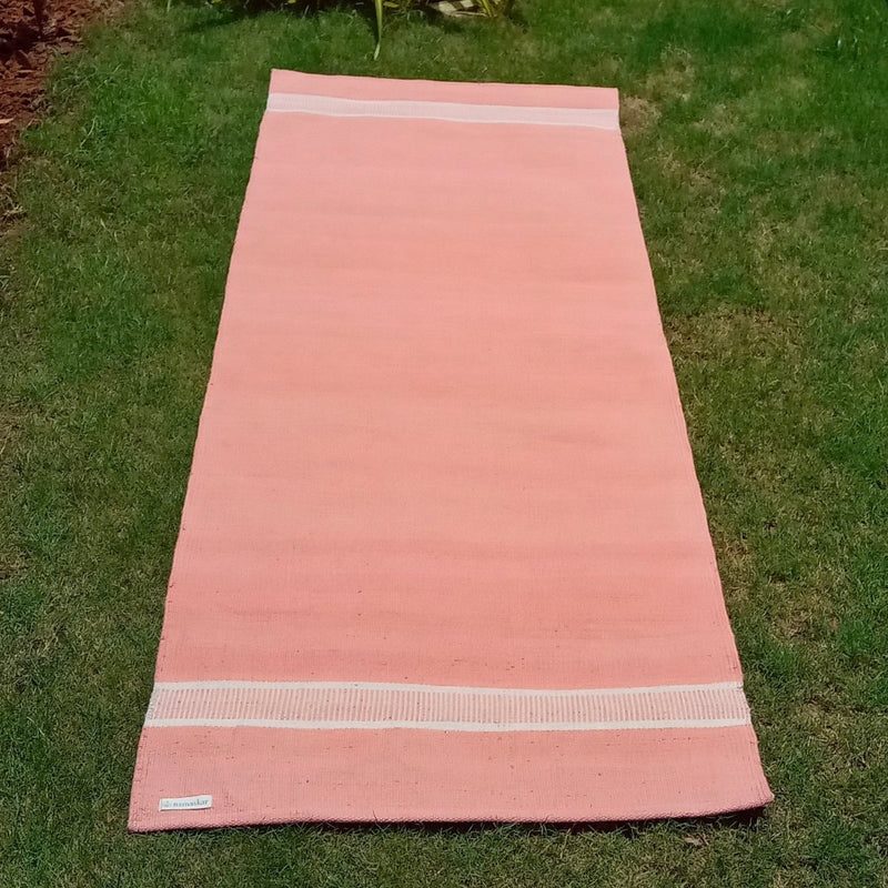 Buy Om | Herbal Cotton dyed Yoga Mat | Rug - Anatoo Orange | Shop Verified Sustainable Yoga Mat on Brown Living™