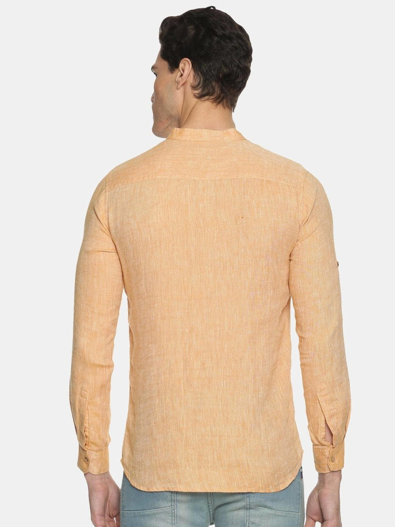 Buy Orange Colour Hemp Short Kurta | Shop Verified Sustainable Mens Kurta on Brown Living™