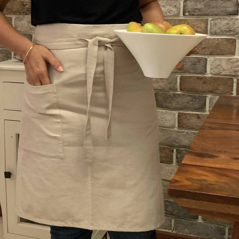 Buy Organic Cotton Half Apron | Shop Verified Sustainable Kitchen Linens on Brown Living™