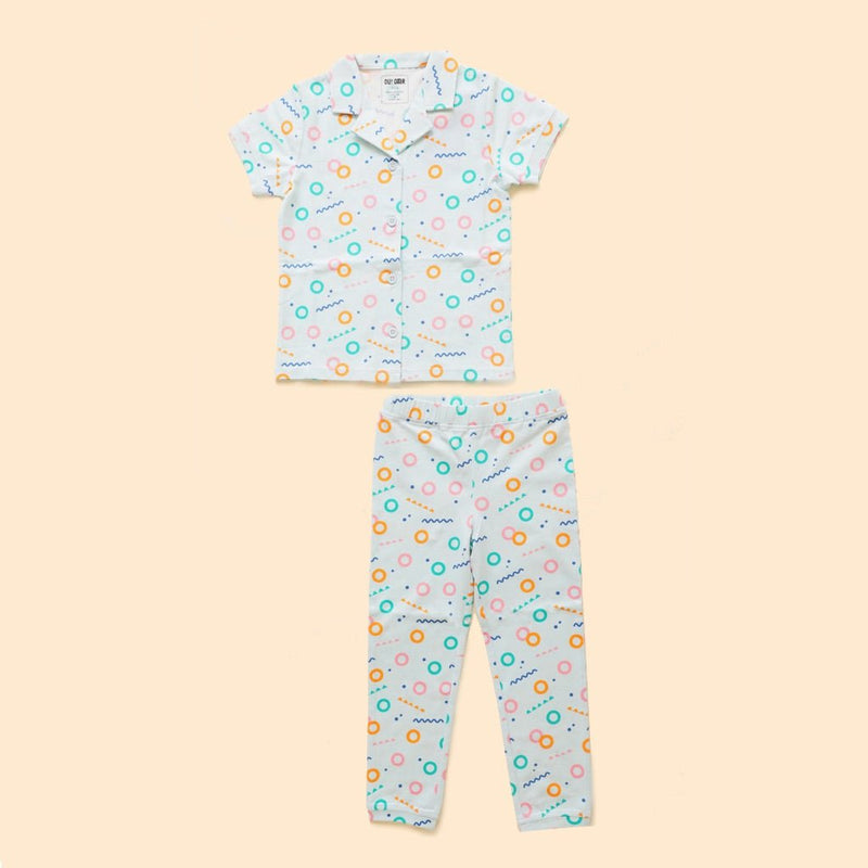 Buy Organic Cotton Half Sleeve Nightsuit- Free Float | Shop Verified Sustainable Kids Nightwear on Brown Living™