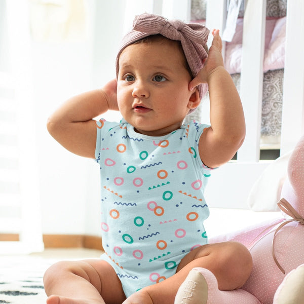 Buy Organic Cotton Half Sleeves Bodysuit- Free Float | Shop Verified Sustainable Kids Onesies on Brown Living™