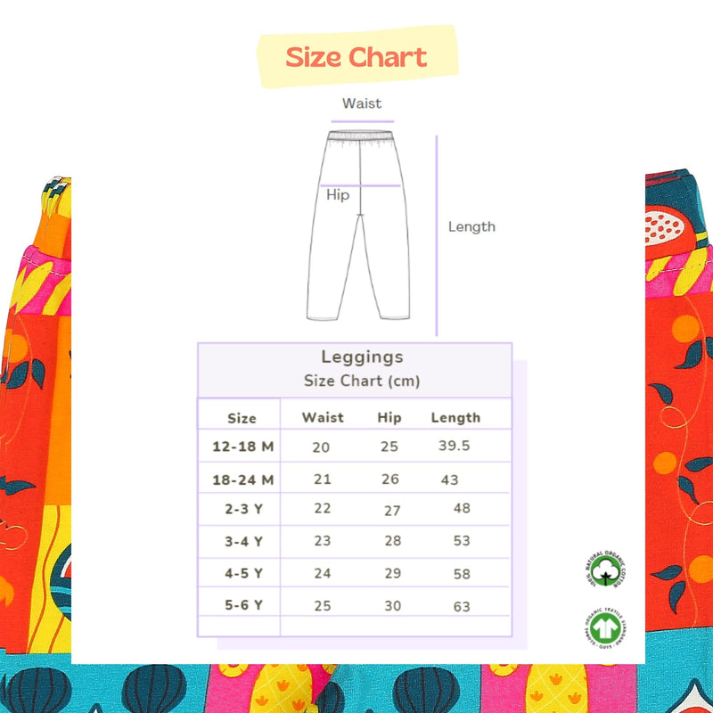 Organic Cotton Leggings- Mixed Fruit | Verified Sustainable Girls Leggings on Brown Living™