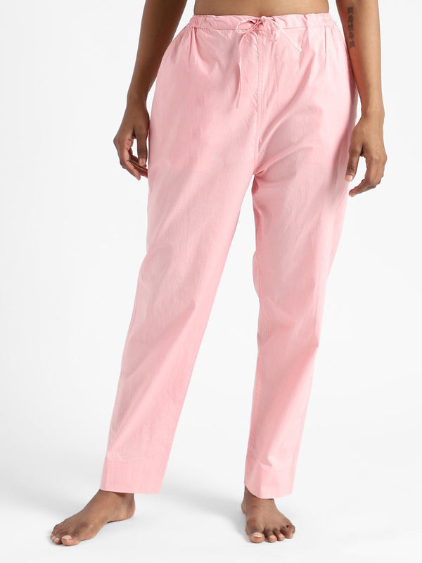 Buy Organic Cotton & Natural Dyed Womens Rose Pink Color Slim Fit Pants | Shop Verified Sustainable Womens Pants on Brown Living™