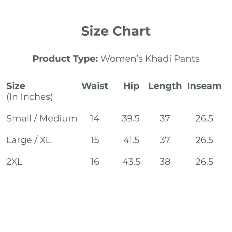 Buy Organic Cotton & Naturally Dyed Hand Spun & Hand Woven Womens Henna Green Pants | Shop Verified Sustainable Womens Pants on Brown Living™