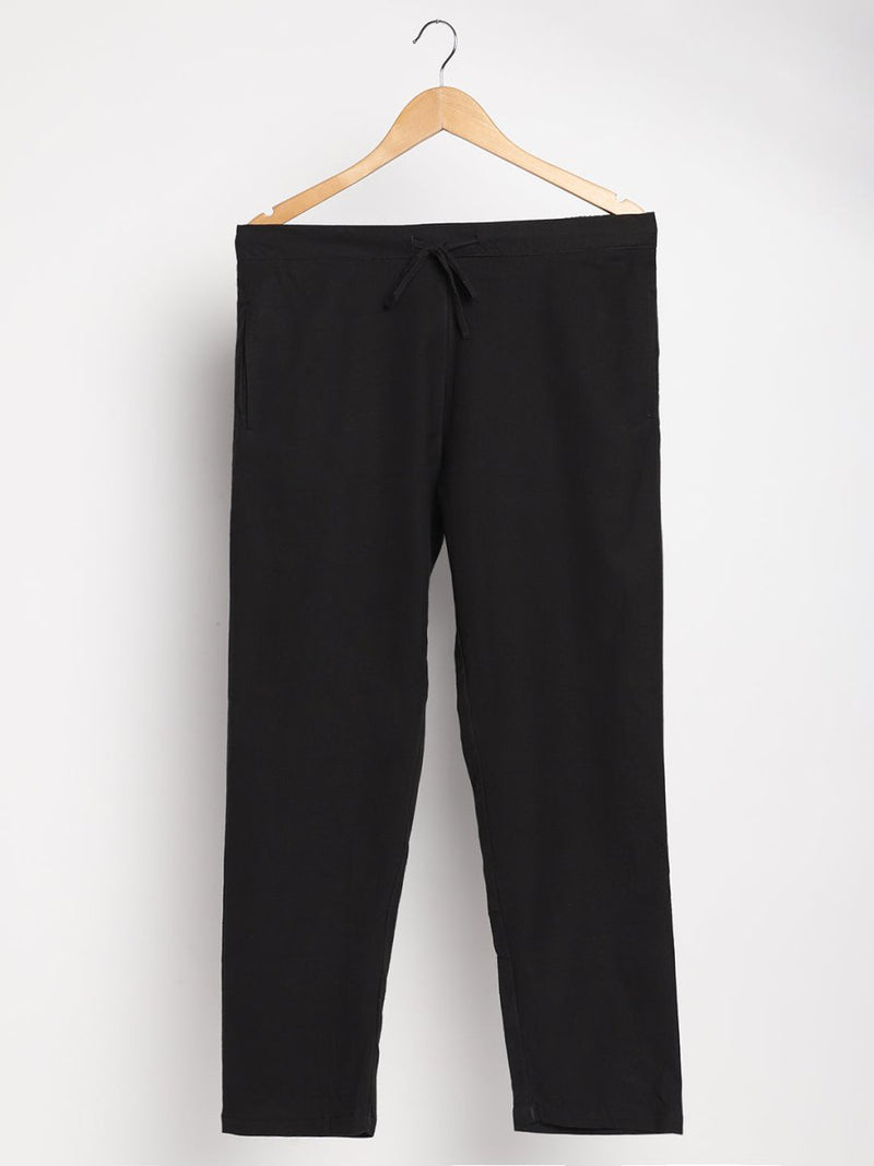 Buy Organic Cotton & Naturally Dyed Hand Spun & Hand Woven Womens Iron Black Pants | Shop Verified Sustainable Womens Pants on Brown Living™