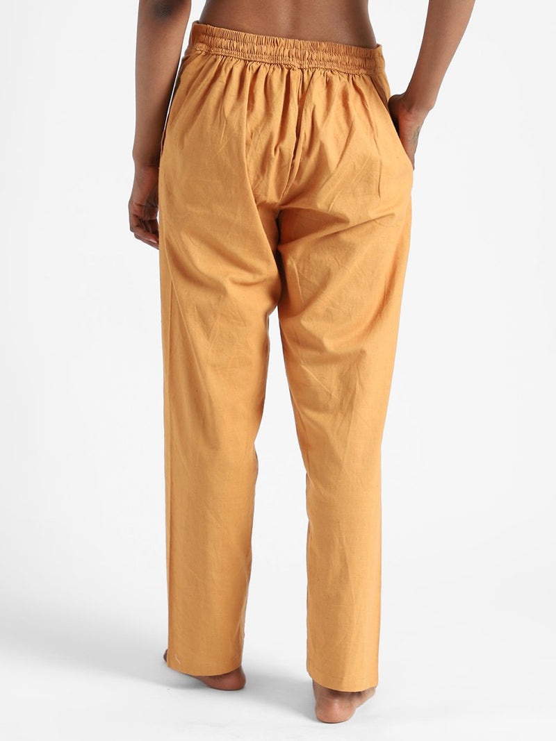 Buy Organic Cotton & Naturally Dyed Hand Spun & Hand Woven Womens Pomo Orange Pants | Shop Verified Sustainable Womens Pants on Brown Living™