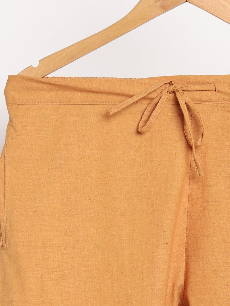 Buy Organic Cotton & Naturally Dyed Hand Spun & Hand Woven Womens Pomo Orange Pants | Shop Verified Sustainable Womens Pants on Brown Living™