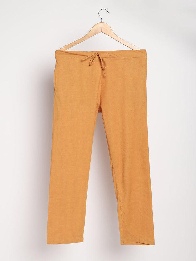 Buy Organic Cotton & Naturally Dyed Hand Spun & Hand Woven Womens Pomo Orange Pants | Shop Verified Sustainable Womens Pants on Brown Living™