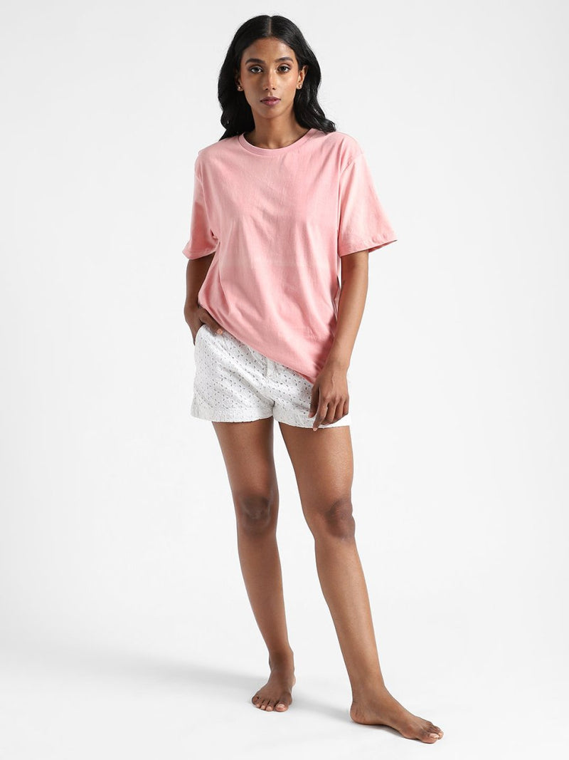 Buy Organic Cotton & Naturally Dyed Light Women's Pink T-shirt | Shop Verified Sustainable Womens T-Shirt on Brown Living™