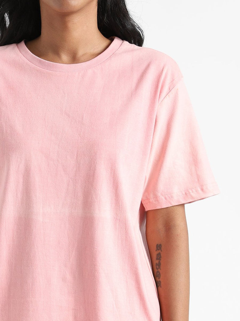 Buy Organic Cotton & Naturally Dyed Light Pink T-shirt | Shop Verified Sustainable Womens T-Shirt on Brown Living™