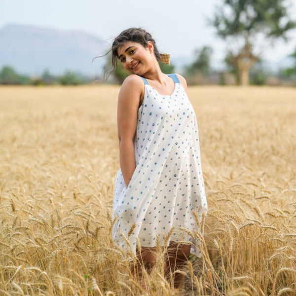 Buy Organic Cotton Slip Dress- August | Shop Verified Sustainable Products on Brown Living