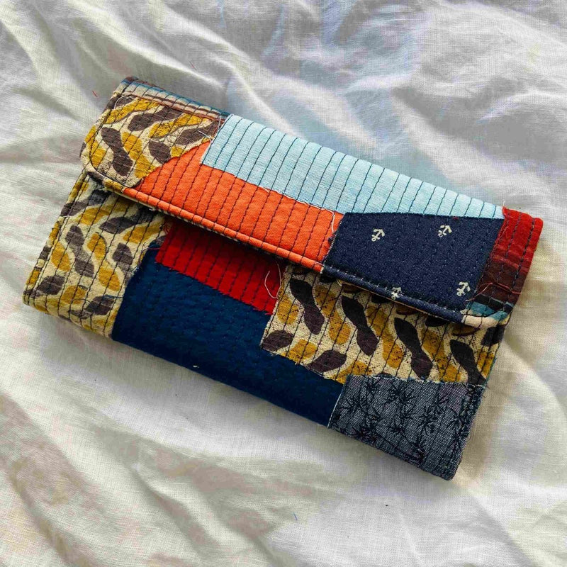 Buy Organic Handwoven Naturally dyed- Women Wallets - Patchwork | Shop Verified Sustainable Womens Wallet on Brown Living™