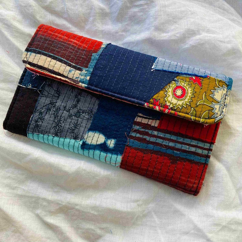 Buy Organic Handwoven Naturally dyed- Women Wallets - Patchwork | Shop Verified Sustainable Womens Wallet on Brown Living™