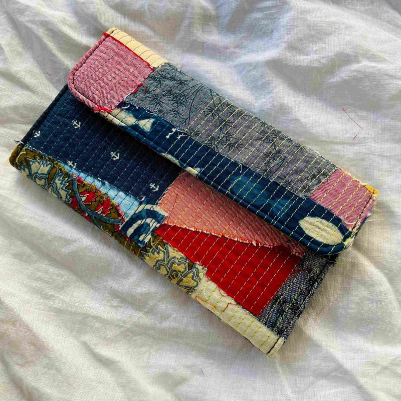 Buy Organic Handwoven Naturally dyed- Women Wallets - Patchwork | Shop Verified Sustainable Womens Wallet on Brown Living™