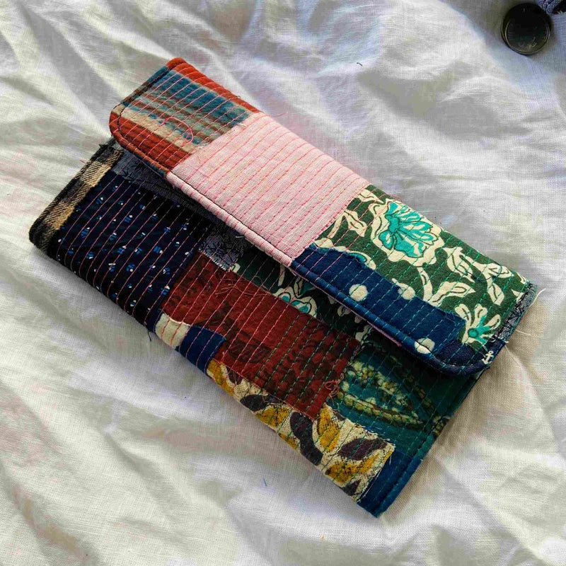 Buy Organic Handwoven Naturally dyed- Women Wallets - Patchwork | Shop Verified Sustainable Womens Wallet on Brown Living™