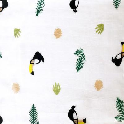 Buy Organic Muslin Swaddles Set of 2 - Tropical Toucan | Shop Verified Sustainable Baby Swaddle on Brown Living™