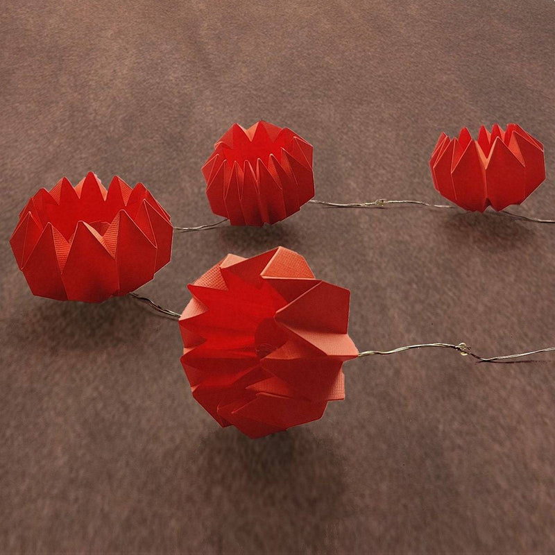 Buy Origami Buntings Orange Festive Lights | Shop Verified Sustainable Lamps & Lighting on Brown Living™