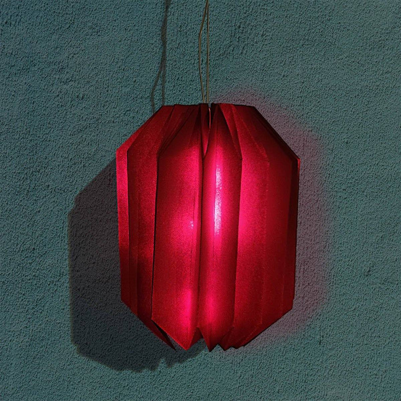 Buy Origami Red Lantern | Shop Verified Sustainable Lamps & Lighting on Brown Living™