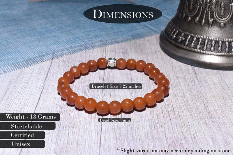 Buy Original Unisex Aventurine Bracelet - Orange | Shop Verified Sustainable Womens Accessories on Brown Living™