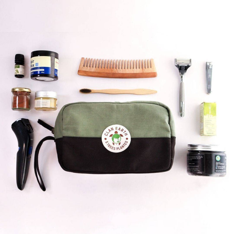 Buy Oryx Dopp Kit - Desk & Travel Organizer - Shaving Kit Bag - Artist Kit Bag - Olive Green & Black | Shop Verified Sustainable Travel Organiser on Brown Living™