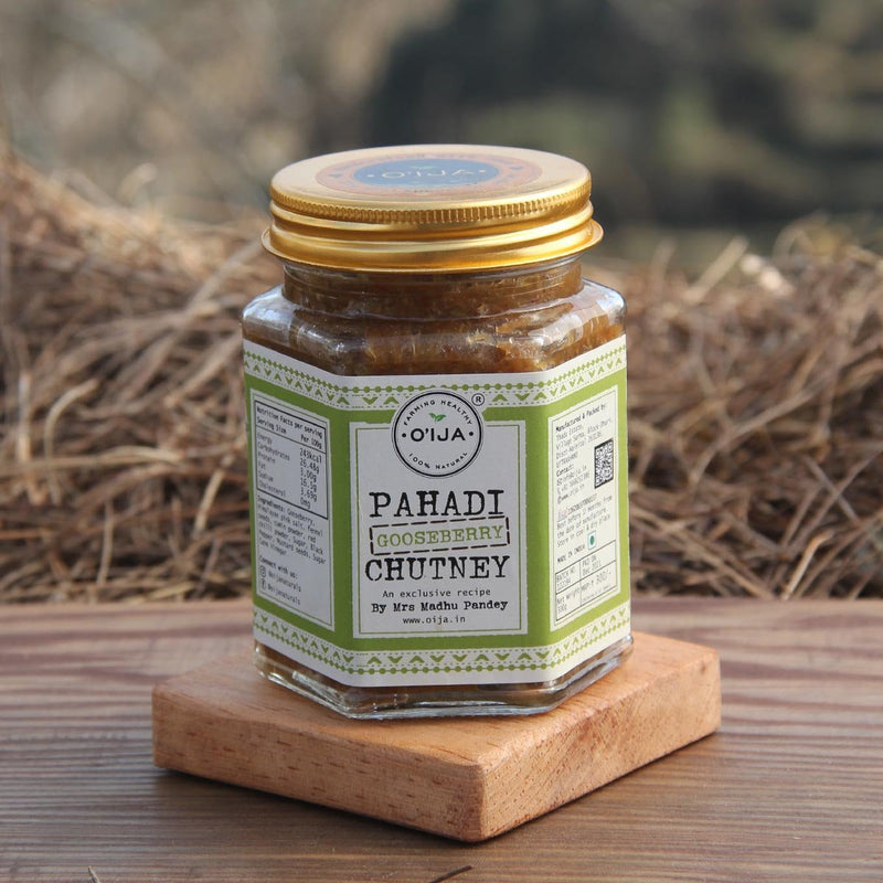 Buy Pahadi Gooseberry Chutney, Amla Chutney, 100% Preservatives Free | Shop Verified Sustainable Pickles & Chutney on Brown Living™