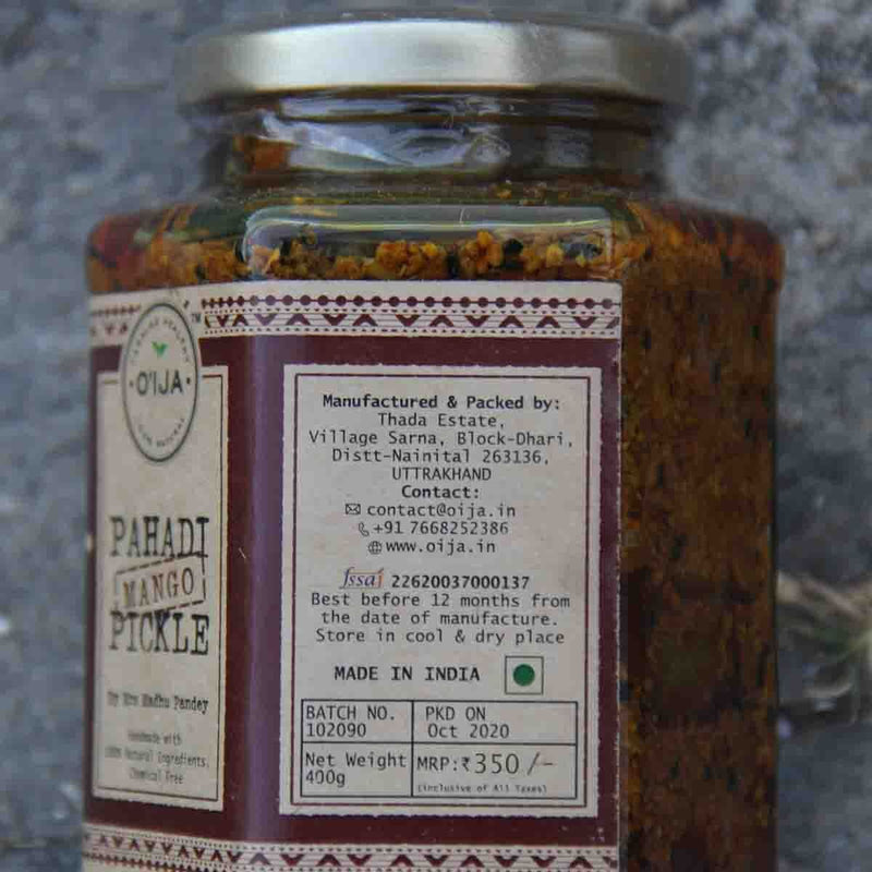 Buy Pahadi Mango Pickle, 100% Natural, No Preservatives | Shop Verified Sustainable Pickles & Chutney on Brown Living™