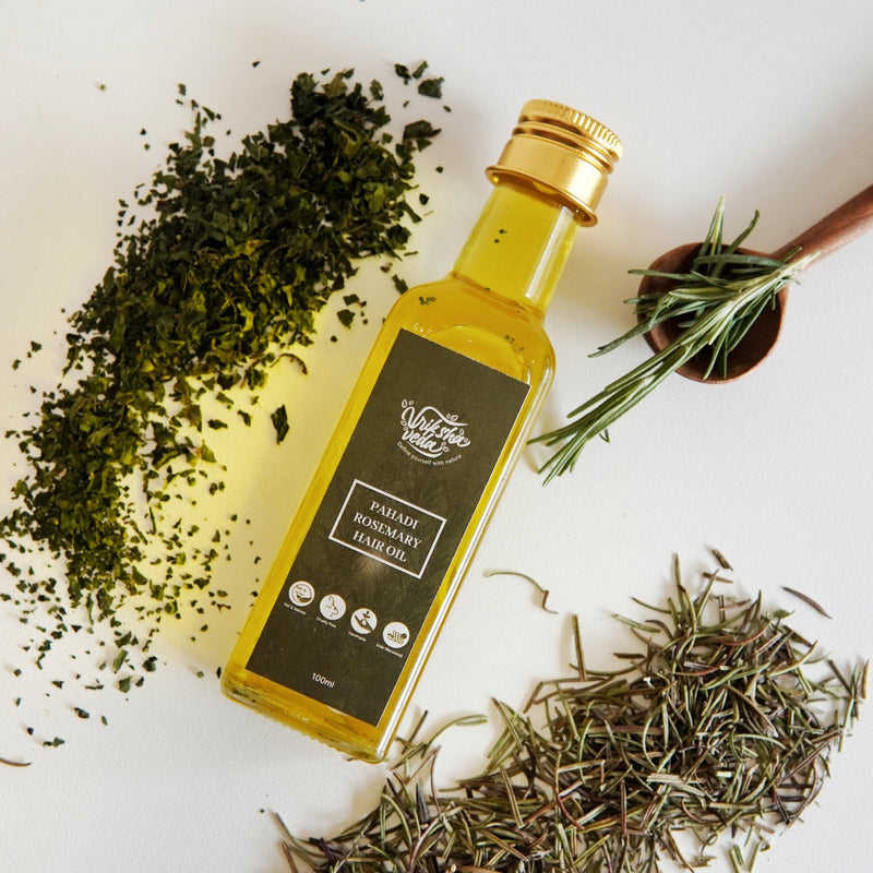 Pahadi Rosemary Hair Oil - Reducing hair loss & Encourage hair regrowth | Verified Sustainable Hair Oil on Brown Living™