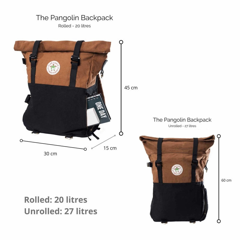 Buy Pangolin Rolltop Backpack - Daily Carry and Travel 15.6 inch Laptop Backpack | Shop Verified Sustainable Backpacks on Brown Living™