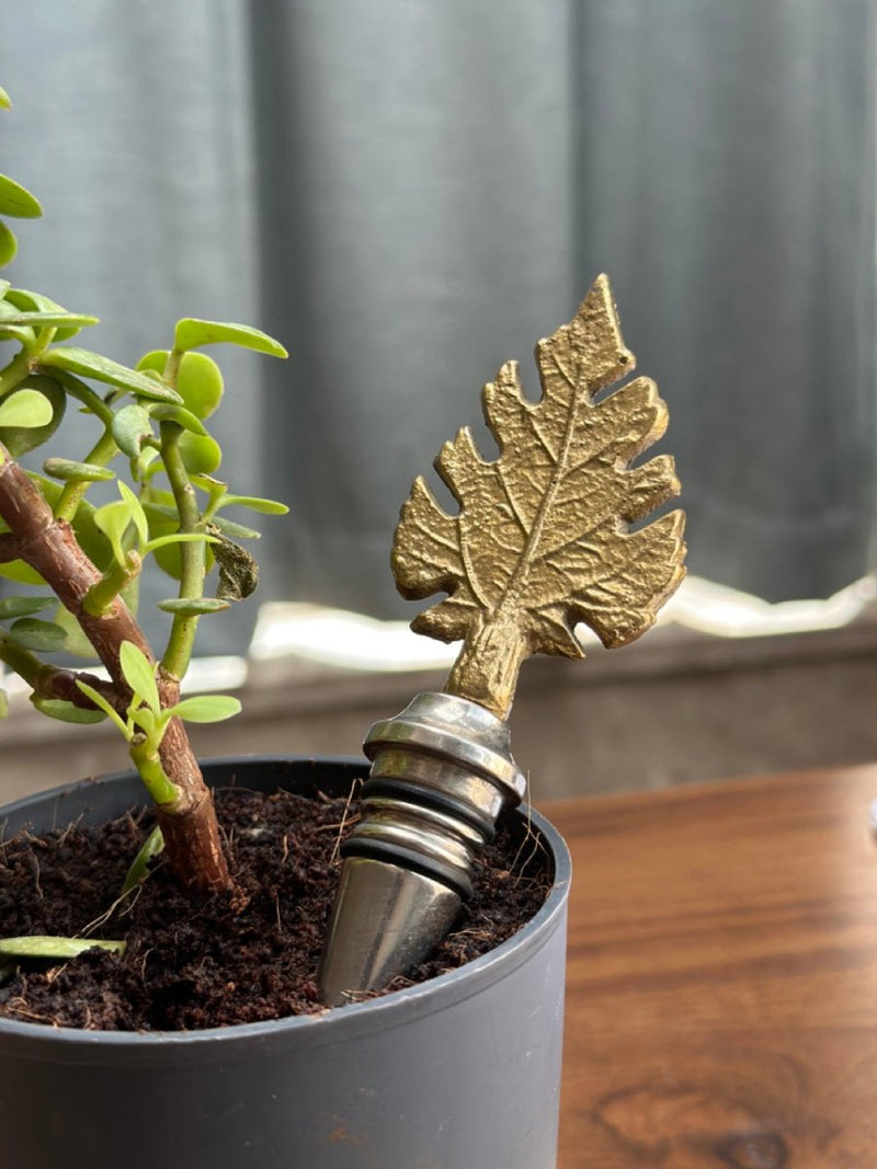 Buy Patra Wine Stopper -Made in Solid Brass | Shop Verified Sustainable Gift on Brown Living™