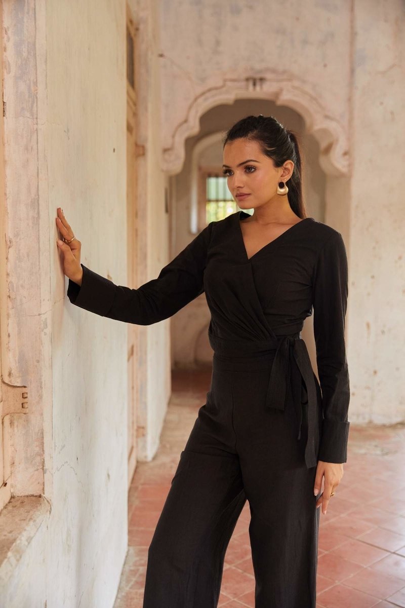 Buy Perched Black Detachable Jumpsuit | Hemp Bamboo Fabric | Shop Verified Sustainable Womens Jumpsuit on Brown Living™