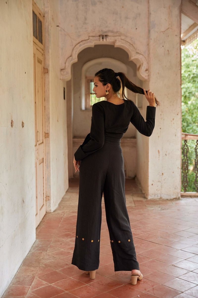 Buy Perched Black Detachable Jumpsuit | Hemp Bamboo Fabric | Shop Verified Sustainable Womens Jumpsuit on Brown Living™