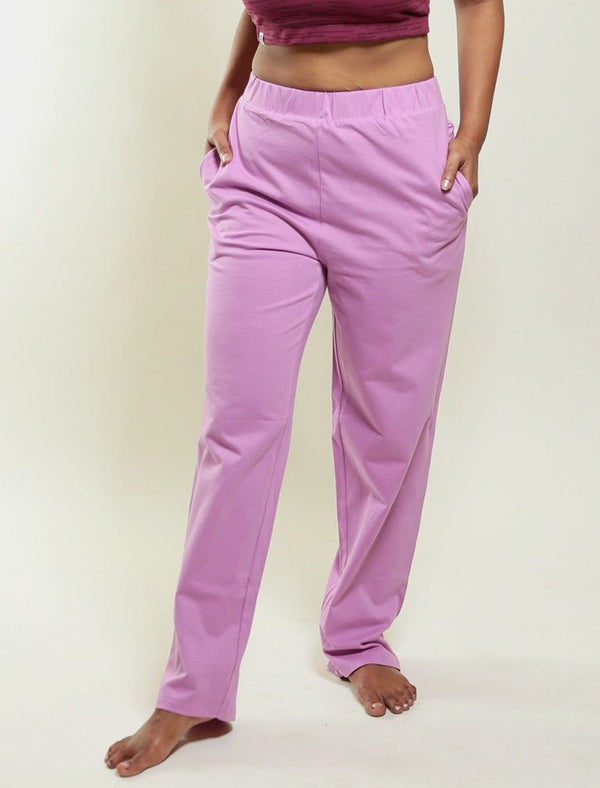 Pink 100% Organic Cotton Pajama | Verified Sustainable Womens Pants on Brown Living™