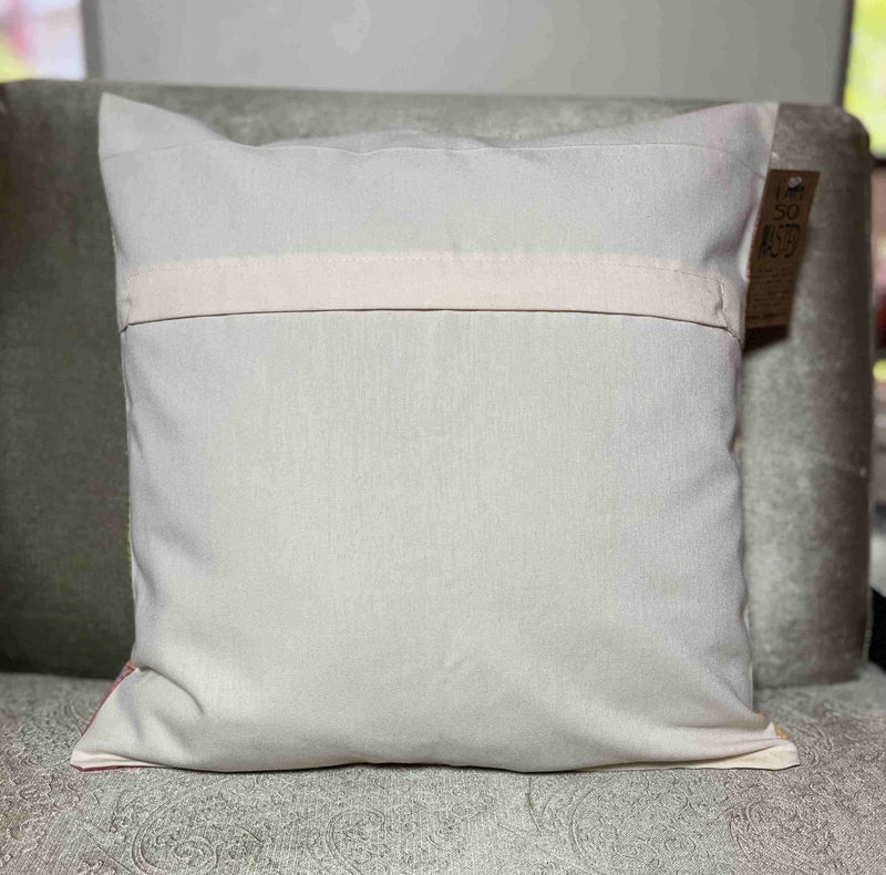 Buy Pink Floral Cushion Cover | Upcycled Linen | Shop Verified Sustainable Covers & Inserts on Brown Living™