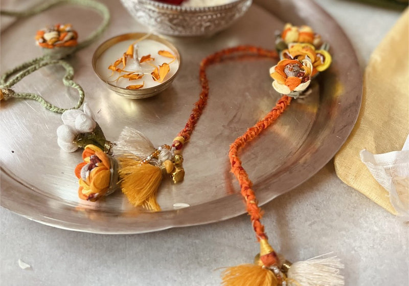 Buy Plantable Beej Rakhi and Lumba - Genda - Set of 2 | Shop Verified Sustainable Rakhi on Brown Living™