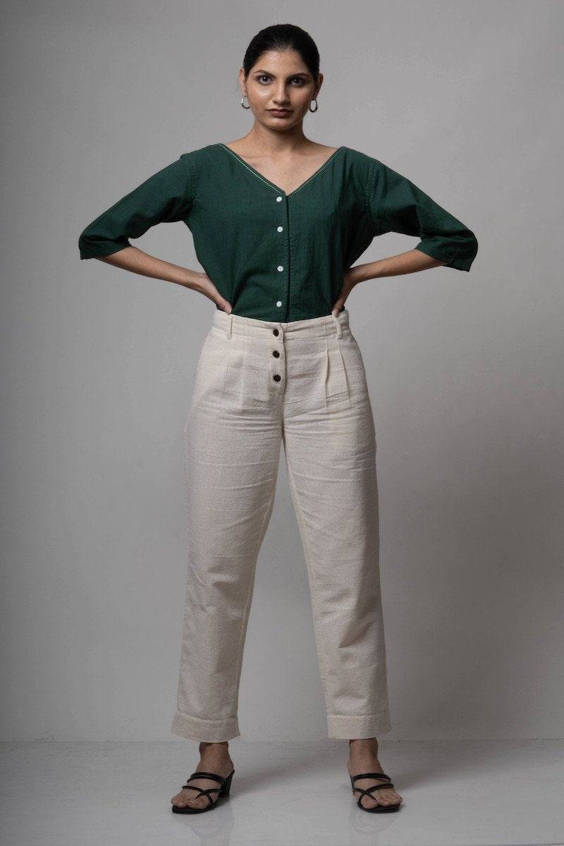 Buy Pleated Pants | Shop Verified Sustainable Womens Pants on Brown Living™