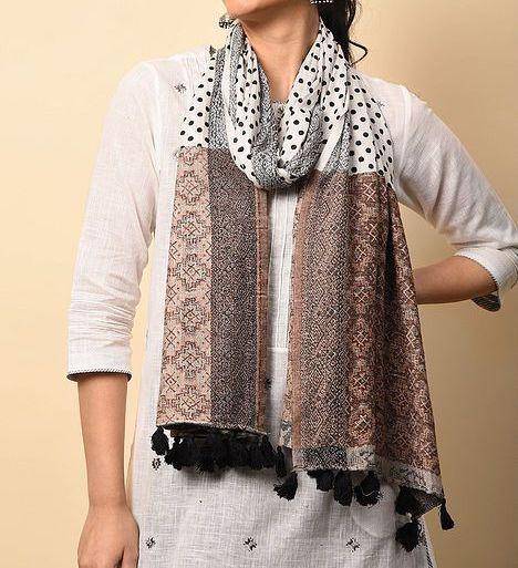 Buy Polka Dot Cotton Scarf | Shop Verified Sustainable Womens Scarf on Brown Living™