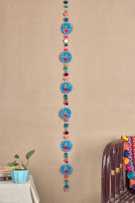 Buy Pom Pom Diya String | Shop Verified Sustainable Wall Decor on Brown Living™